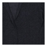 Knitted Cardigan Charcoal Grey Open Front
