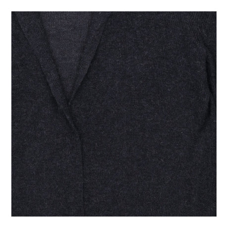 Knitted Cardigan Charcoal Grey Open Front