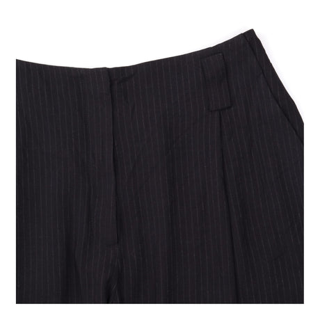Culottes Akira Pinstripe Washed Black High Waist W