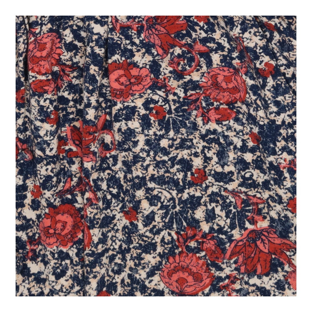 Floral Print Pull-On Woven Shorts Pink Navy