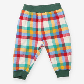 Reversible Green Velour and Multi Coloured Checks