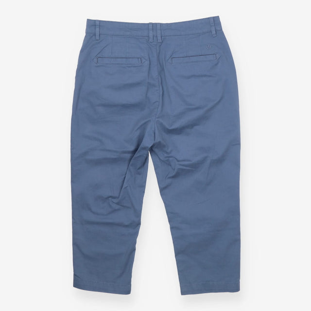 Blazey Blue Tapered Chino Trousers Cotton Stretch