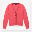 V Neck Cardigan Cashmere Blend Knitted Pink
