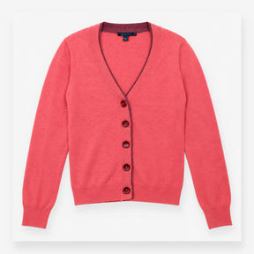 V Neck Cardigan Cashmere Blend Knitted Pink