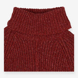 Chunky Chenille Roll Neck Jumper Rust