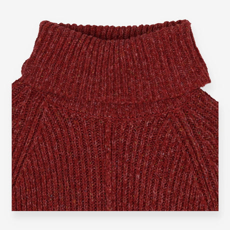 Chunky Chenille Roll Neck Jumper Rust
