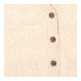 Oatmeal Wool Blend Button-Front Knitted Vest