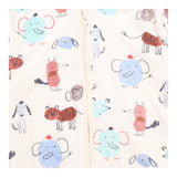 Zip Hoody Cream Animals