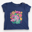 Navy Horse & Flowers T-shirt