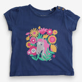 Navy Horse & Flowers T-shirt