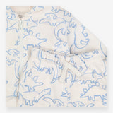 Zip Hoodie and Jogger Towelling Blue Dinosaurs