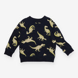 Sweatshirt navy green dinos 