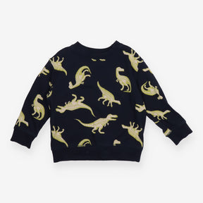 Sweatshirt navy green dinos 