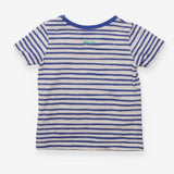 Blue and white stripe top