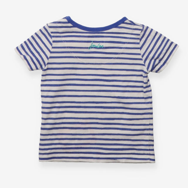 Blue and white stripe top