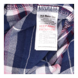 Trousers Navy Blue Tartan Check Maternity Over Bum