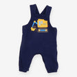 Blue dungarees with yellow digger