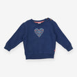 Blue Sweater with Floral Heart