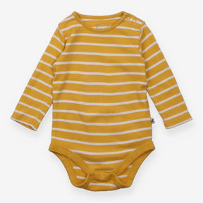 Bodysuit Long Sleeve Yellow Stripe