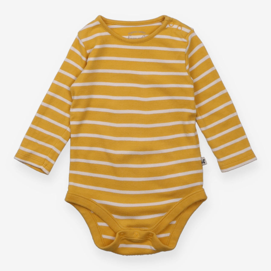 Bodysuit Long Sleeve Yellow Stripe