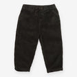 Green velour cord trousers with tie waist