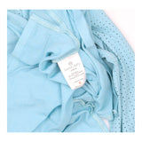 Light Blue Merino Wool Blend Perforated Long Sleev