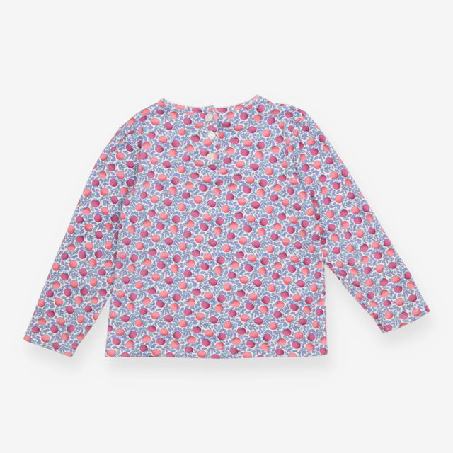 Tee LS pink purple apples