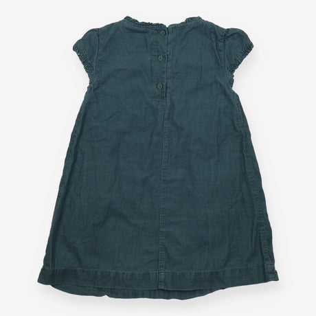 Dress cord Green SS pleated front floral lining