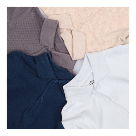 Bodysuits Long Sleeve Waffle Mixed 4-Pack