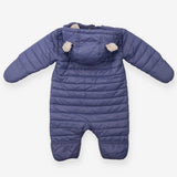 Blue pramsuit with grey paws and ears 