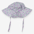 Sunhat purple butterflies with tie