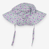Sunhat purple butterflies with tie