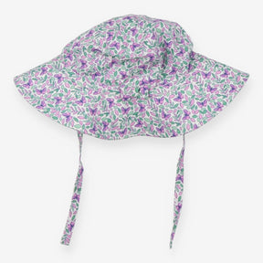 Sunhat purple butterflies with tie