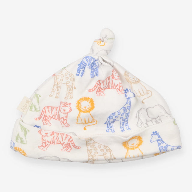 Colourful safari animals baby hat 