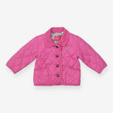Quilted coat floral lined green bunny
