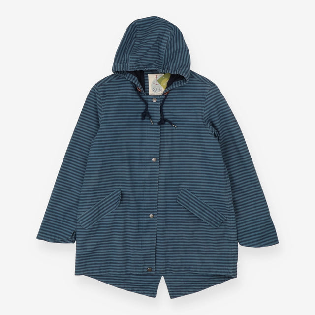 Blue Striped Bowsprit Raincoat | Hooded with Dippe