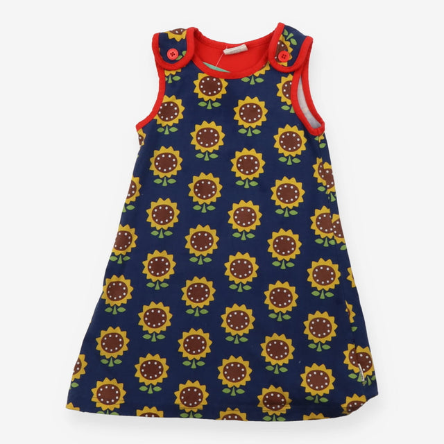 Dress navy with sunflowers