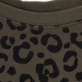 Khaki Green Leopard Print Maternity Jersey Jumper