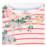 White Pink Striped Floral 100% Cotton Lottie Long 