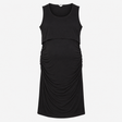 Midi Dress Black Layered Bodice Stretch Maternity