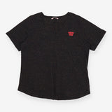Grey Confetti V‑Neck Organic Cotton T‑Shirt
