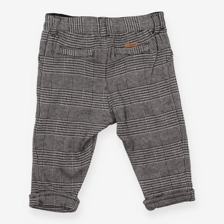 Trousers Pull On Black Patterened