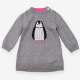 Jumper Dress Grey with silver Penguin