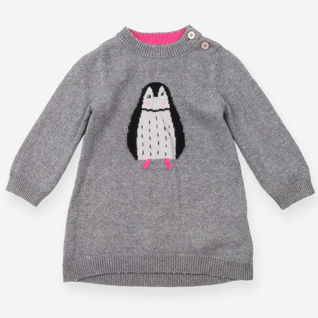 Jumper Dress Grey with silver Penguin