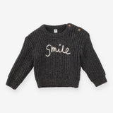 Sweater grey knit smile