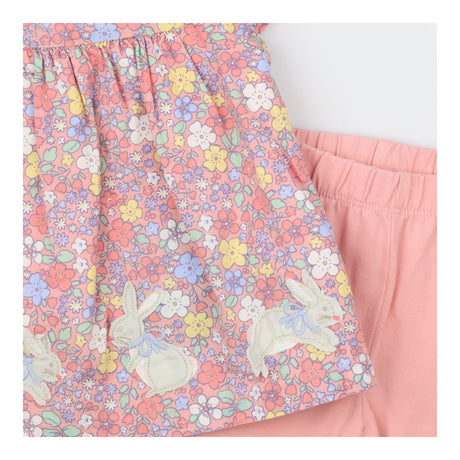 Tunic and Leggings Pink Floral Bunnies