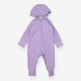 Onesie with Detachable Hood Purple Floral
