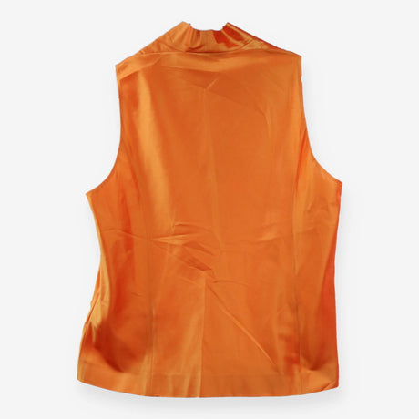 Jaeger Orange Silk‑Blend Sleeveless Vest Top