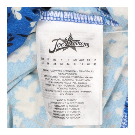 Joe Browns Blue White Floral Jersey Short Sleeve M