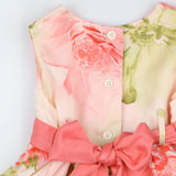 Dress woven pink floral